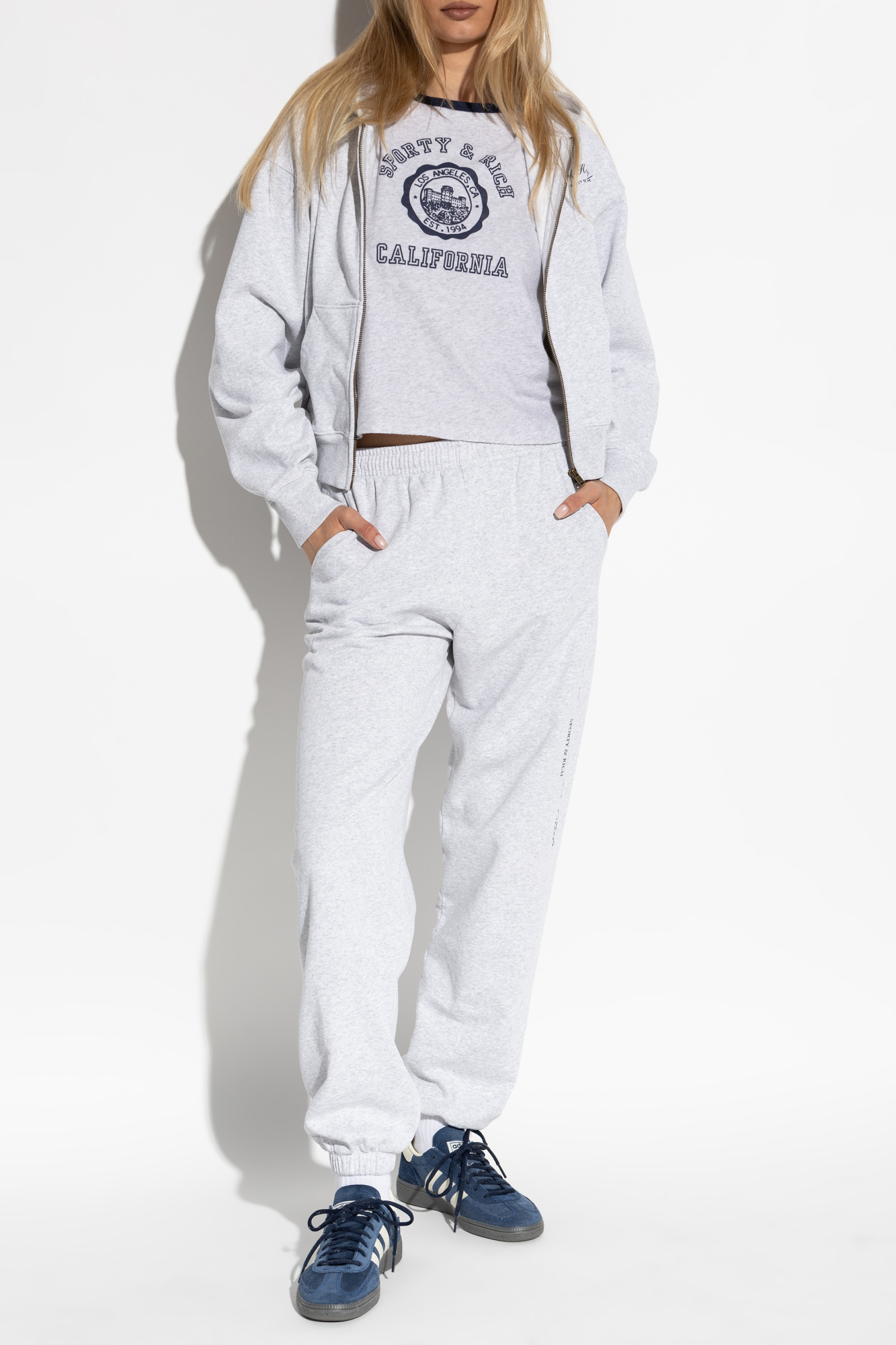 【h】SPORTY & RICH フーディー HWCNY Hoodie - Faded Black/White – Sporty & Rich